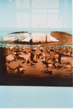 Nr. 1a Die Venus im Stadion Glasobjekt  51 x 80 x 4 cm