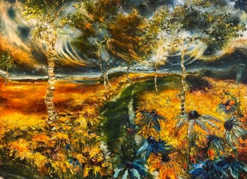 Nr. 1 Grossvaters Acker 2024 Öl a. Lw.  110 x 150 cm