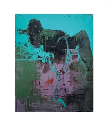 Nr. 1 Im Gedankenmeer 2024 Acryl a. Lw. 150 x 120 cm