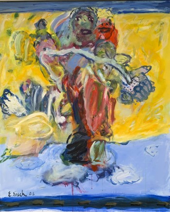 Nr. 1 Von Hand zu Hand - Handyhand 2003  Öl a. Lw. 120 x 100 cm