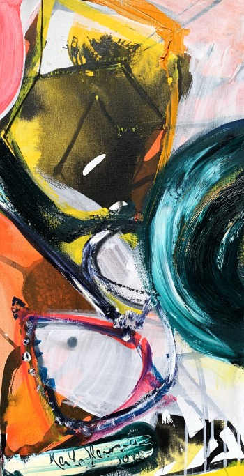 Nr. 12 Das Ziel ist im Weg 2020 Öl a. Lw. 70 x 37 cm