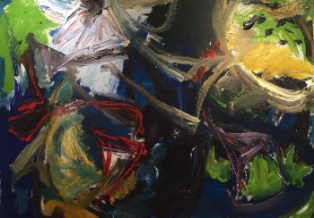 Nr. 9 o.T. Öl auf Pappe 77 x 105 cm