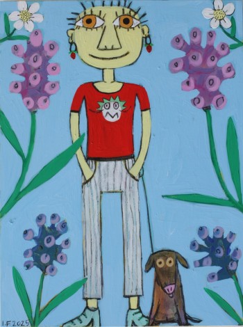 Nr. 45 Golden days 2025 Acryl u. Kohle a. Holz 40 x 30 cm