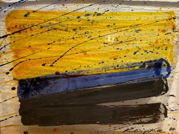 Nr. 47 Glasbild 1984 Bleiverglasung 31 x 42 cm