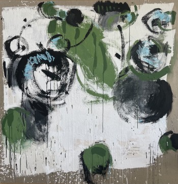 Nr. 8 Weißes Tuch II 2025 Acryl a. Lw. 151 x 151 cm