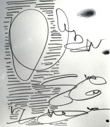 Nr. 47 o.T.  IX 22 Bleistiftzeichnung 11,5 x 10 cm