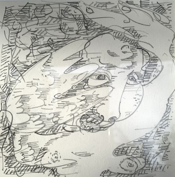 Nr. 38 o.T. V 22 Bleistiftzeichnung 13,5 x 13,5 cm