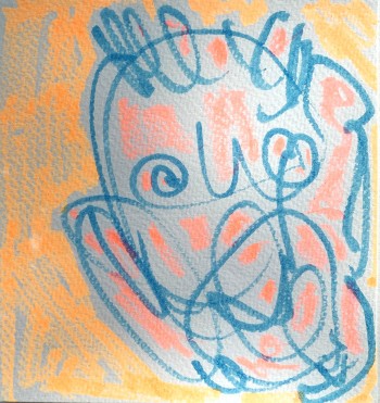 Nr. 48 o.T. XI 21 Acryl a. Pap. 14 x 13 cm
