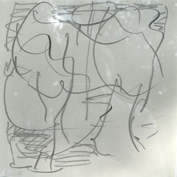 Nr. 40 o.T V 22 Bleistiftzeichnung 13,5 x 13,5 cm