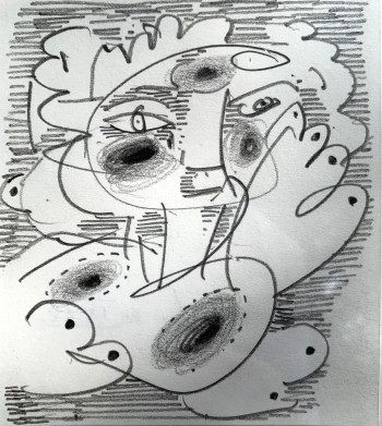 Nr. 44 o.T. IX 22 Bleistiftzeichnung 11,5 x 10,5 cm