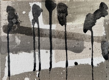 Nr. 7 o.T. aus der Serie shades of grey 2025 Acryl a. Lw. 22 x 28 cm