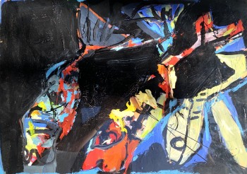 Nr. 23 Drei 2010 Acryl a. Pap. 35 x 50 cm