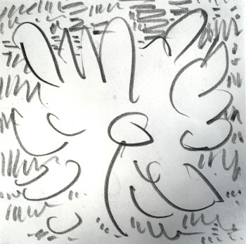 Nr. 45 o.T.  IX 22 Bleistiftzeichnung 10 x 10 cm