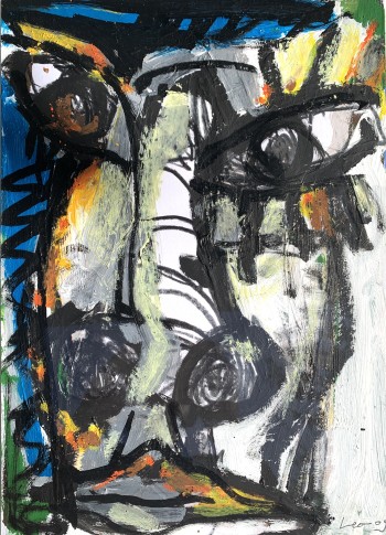 Nr. 25 o.T. 2009 Acryl a. Pap. 35 x 25 cm