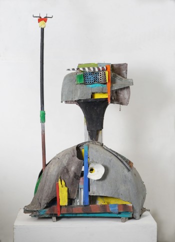 Nr. 45 Neptun 2017 versch. Mat. bemalt 145 x 90 x 40 cm