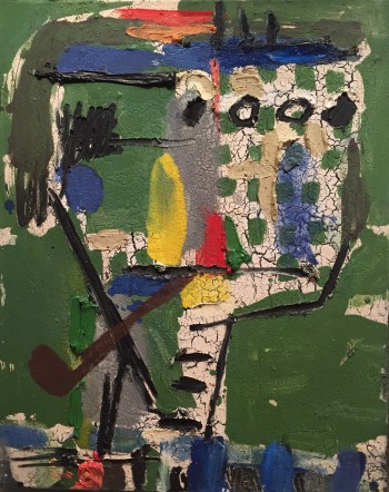 Nr. 9 Kopf mit Pfeife 2019 Öl a. Lw. 50 x 40 cm