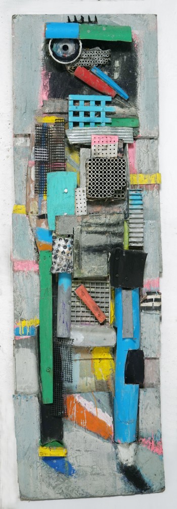 Nr. 31 Bauchladenmann 2025 Materialbild 185 x 60 x 10 cm