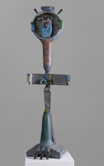 Nr. 46 Strahlenfigur 2018 Bronze bemalt 100 x 30 x 25 cm