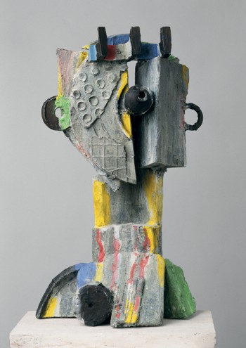 Nr. 48 Königsbüste 2009 versch. Mat. bemalt 60 x 30 x 20 cm