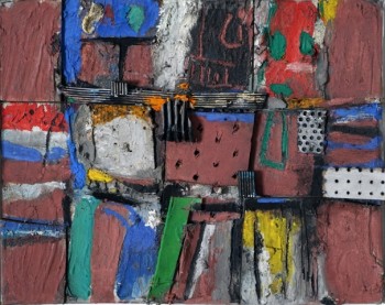 Nr. 11 Dreier-Team 2022 Öl, Mischtechnik, Collage 50 x 40 cm