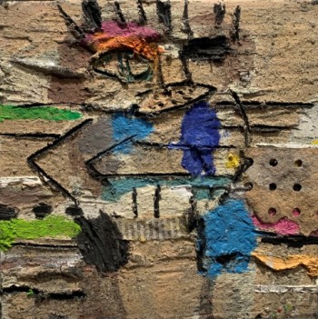 Nr. 5 o.T. Öl a. Lw. 20 x 20 cm