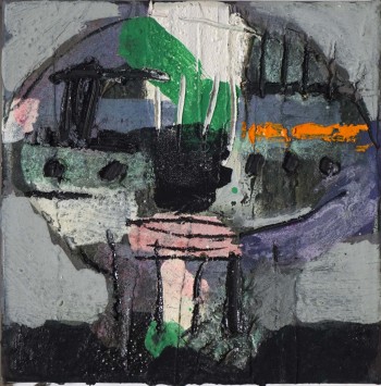 Nr. 33 Grauer Kopf  Öl a. Lw. 20 x 20 cm