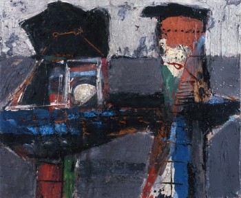 Nr. 30 Paar mit Flügeln  2011  Öl a. Lw. 100 x 120 cm