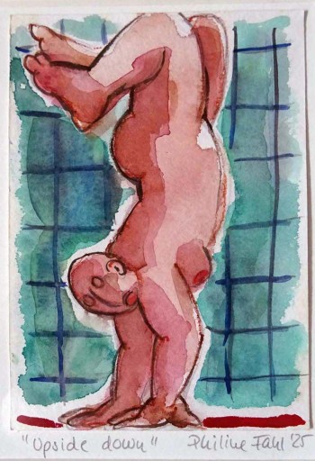 Nr. 9 Upside down 2025 Aquarell 15 x 10,5 cm