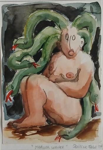 Nr. 36 Medusa wartet 2014 Aquarell 21 x 15 cm