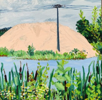 Nr. 11 Kies 2024 Öl a. Lw. 40 x 40 cm