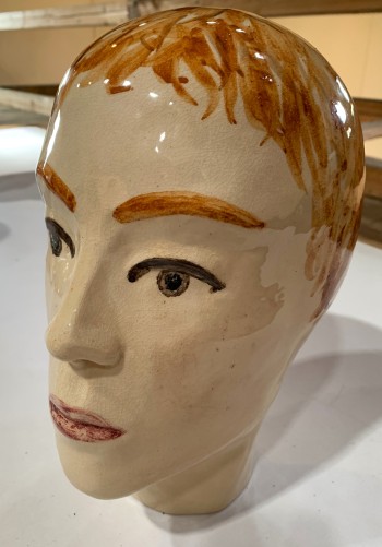 Nr. 7 Kopf 2 Il Rosso Keramik Unterglasurfarbe H 30 x B 17 x T 23 cm