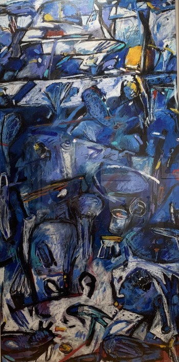 Nr. 9 o.T. Mischt. a. Pap. 130 x 33 cm