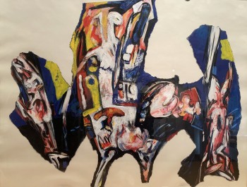 Nr. 10 o.T. Mischt. a. Pap. Collage 50 x 60 cm