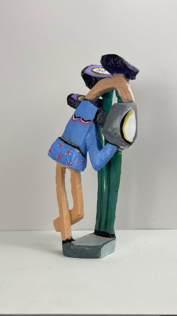 Nr. 3 Woman III Bronze bemalt H 27 cm