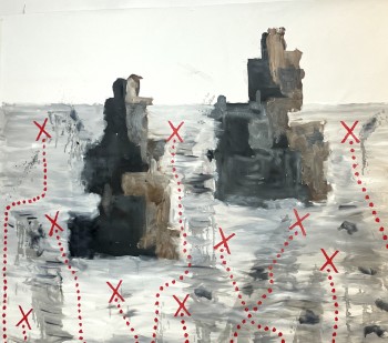 Nr. 22 scylla unf charybdis Ende der Reise 2026 Öl a. Lw. 120 x 160 cm