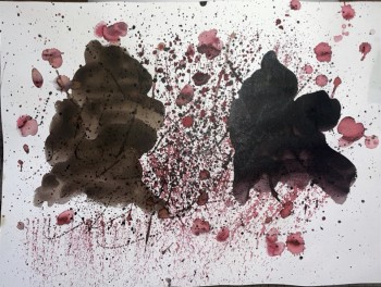 Nr. 5 scylla und charybdis 5 2026 Tuschezeichnung 35 x 48 cm