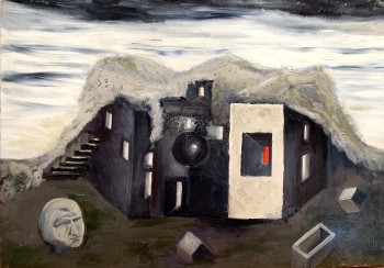 Nr. 13 Troja, der letzte Tag 2023 Öl a. Lw. 50 x 70 cm