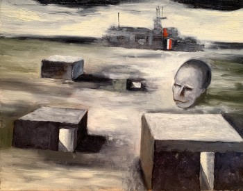 Nr. 15 Troja, nach der Schlacht 2023 Öl a. Lw. 50 x 60 cm