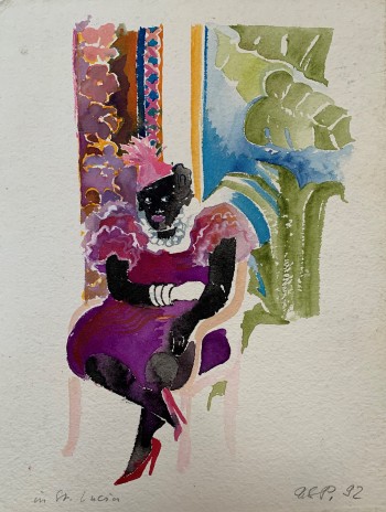Nr. 12 Elle fait la grimace 1992 Aquarell