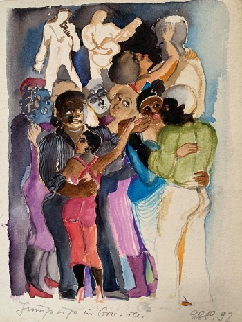 Nr. 13 Jump up in Grosseile St. Lucia 1992 Aquarell